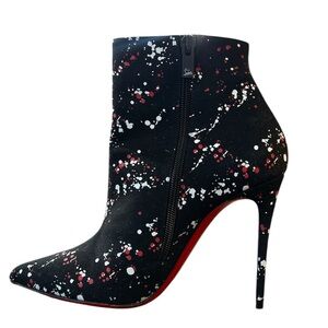 Christian Louboutin So Kate Toile Splashing Stiletto Bootie Boots